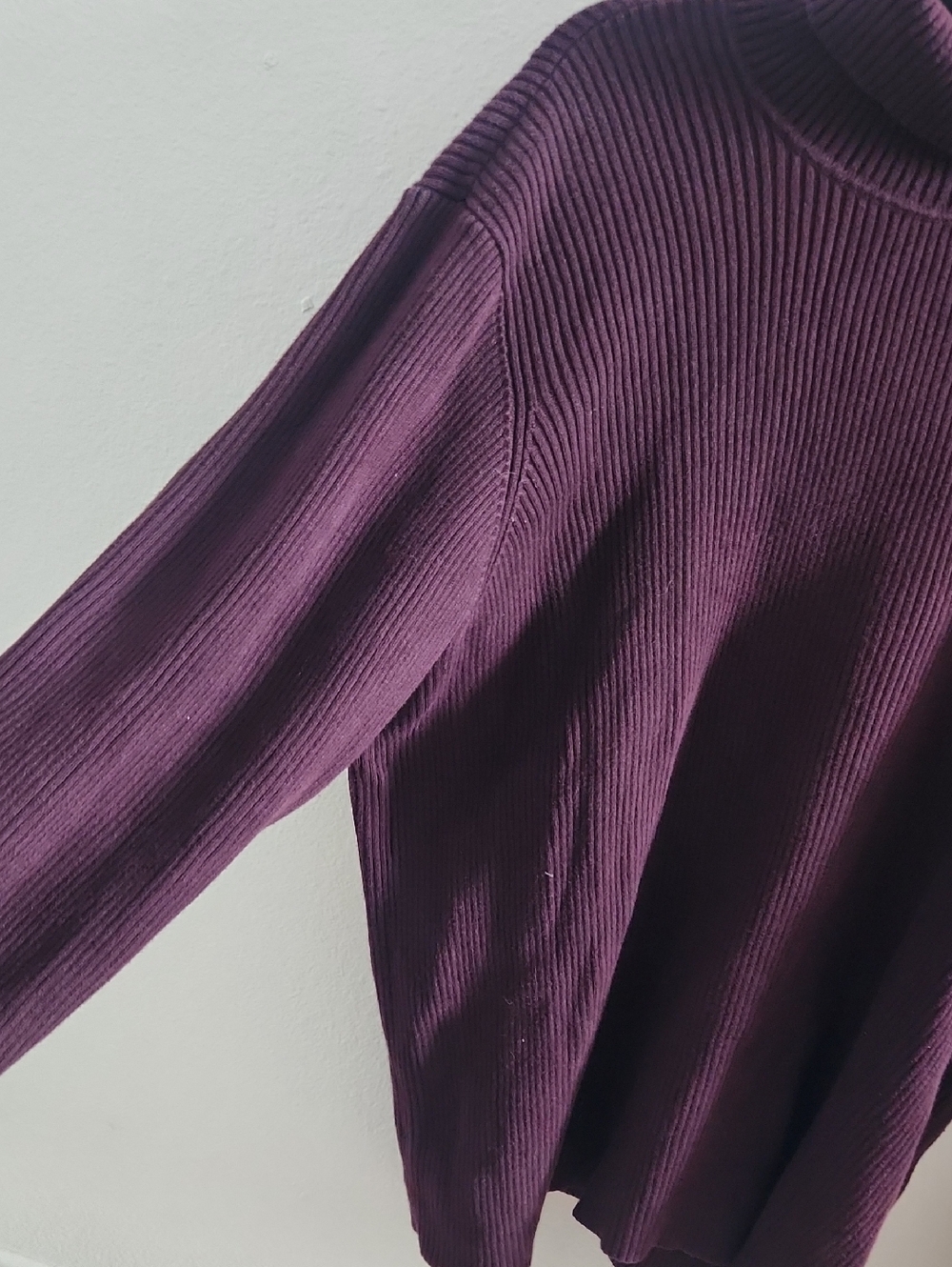 Lauren Ralph Lauren Women's Ribbed Turtleneck Sweater - Plum - Picture 4 of 5